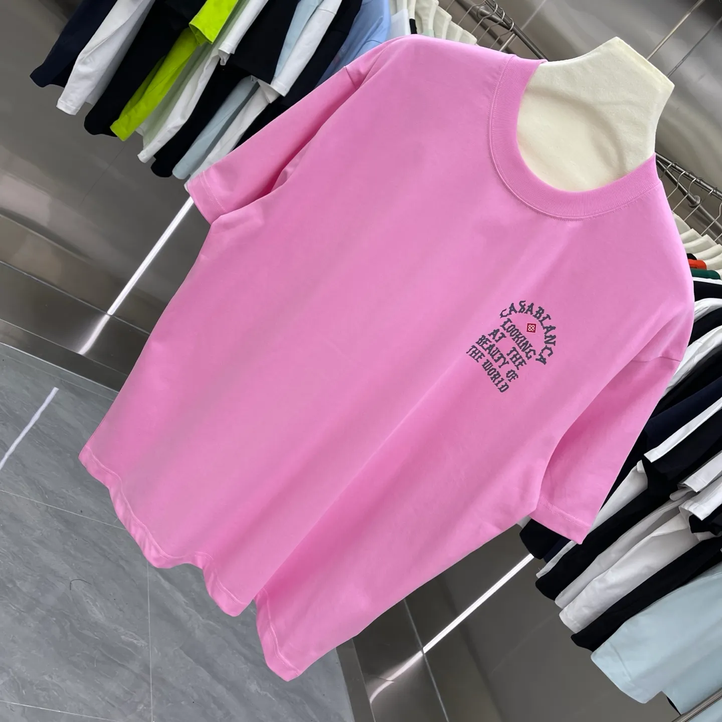 New Arrival Casablanca Classic Series T ～ ， ， 。 ， Classic ， In Stock ！ ：White Black Pink Orange （5 ） Size：S M L XL XXL